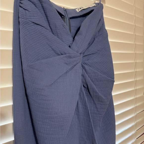ZARA - WOMEN’S TEXTURED KNOTTED MIDI SKIRT - SIZE XS - Picture 11 of 16